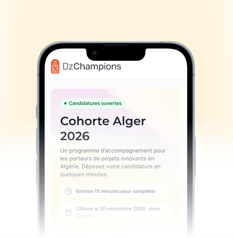 L'application DZ Champions sur mobile